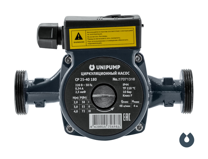 Насос циркуляционный Unipump CP 25-40 180